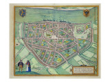 Buy Map of Nijmegen, from 'Civitates Orbis Terrarum' by Georg Braun at AllPosters.com