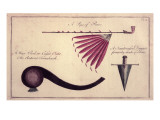 Ancient Tomahawk, Peace Pipe and Dagger, C.1590