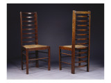 Two Ladder Back Chairs, for Miss Cranston's Tea Rooms, Glasgow, C.1903