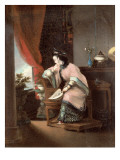 A Chinese Girl Seated Looking Out of the Window