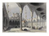 Buy The Court of the Mosque of Sultan Achmet, Istanbul, Engraved by S. Fisher, C.1850 at AllPosters.com