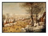 A Winter Landscape with Skaters and a Bird Trap