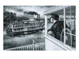 Samuel Clemens - Mark Twain - at Work on the Mississippi