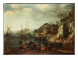 Coastal Scene with Fishermen and Huntsmen on the Shore, 1626