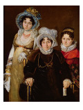 Portrait of Madame De Tangry and Her Daughters, after 1816 Giclee Print