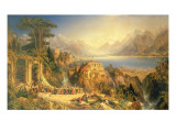 Buy Celebrating the Grape Harvest, Lake Orta, North Italy, C.1859 at AllPosters.com