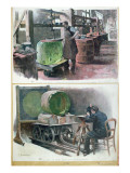 Buy Manufacture of Glass for an Optical Lens, 1900 at AllPosters.com
