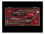 Buy A Cased Pair of 'Best' Percussion Multigroove-Rifled Target Pistols at AllPosters.com