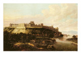 A View of Windsor Castle with Figures and Vessels on the River Thames