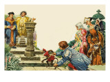 King Henry Viii and Sir Thomas More on a Garden Terrace