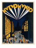 Buy Nuovo Mondo, Poster Advertising a Radio City Style Venue in Paris, C.1928 at AllPosters.com