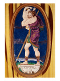 Buy Plaque Depicting Saturn, from the Chateau De Madrid, Neuilly, 1559 at AllPosters.com
