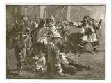 The Assault of John Coventry, Illustration from 'Cassell's Illustrated History of England'