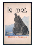 David and Goliath, Front Cover of 'Le Mot', 28th November 1914