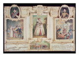Collection of Six Miniatures Depicting Queen Elizabeth I, Figures and Scenes from Her Life