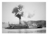 The 'City of Louisville' Steamboat on the Ohio River, C.1870