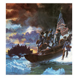 Buy George Washington and His Men Crossing the Half-Frozen Delaware River at AllPosters.com