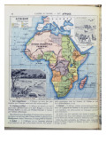 Map of Colonial Africa, from a School Book, Published in 1911