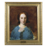 Portrait of Mrs. Prescott Decie, Bust Length, in a Blue Dress - a Sketch
