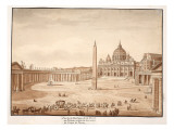 View of St. Peter's Basilica in the Vatican, Built on the Ruins of the Circus of Nero, 1833