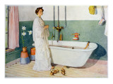Buy Bathroom Scene - Lisbeth, Pub. in 'Lasst Licht Hinin' at AllPosters.com