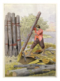 Robinson Crusoe Building His First Dwelling, 1930
