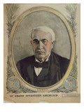 Buy Cover Illustration of 'Le Petit Journal' Depicting Thomas Alva Edison, 1917 at AllPosters.com