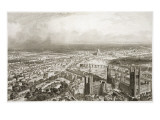 Bird's Eye View of London from Westminster Abbey, Engraved by A. Appert