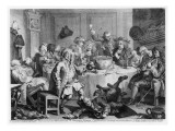 A Midnight Modern Conversation, from 'The Works of William Hogarth', 1733