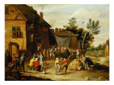 Wedding Feast in the Courtyard of a Village Inn