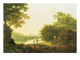 Buy Applepickers, by a Cottage in a Wooded Landscape with Chichester Beyond at AllPosters.com