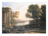 Buy A Pastoral Landscape with Ruined Temple, C.1638 at AllPosters.com