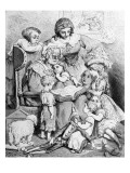 Grandmother Telling a Story to Her Grandchildren, Illustrated Title Page