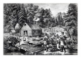 Buy The Pioneer's Home on the Western Frontier, Pub. by Currier and Ives, 1867 at AllPosters.com