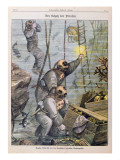 Buy Divers Finding Treasure Plundered by Pirates from Churches, 1897 at AllPosters.com