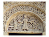 Apparition of the Son of Man to John the Evangelist, Carved Tympanum, Mid 12th Century