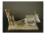 Buy Funerary Model of a Ploughman Leading His Plough Drawn by Two Oxen at AllPosters.com