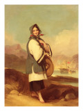 Portrait of a Eurasian Girl Against a Chinese River Landscape