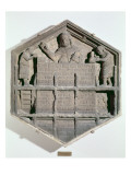 Buy The Art of Building, Hexagonal Decorative Relief Tile from a Series at AllPosters.com
