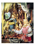 Leonardo Da Vinci Painting His Masterpiece 'The Virgin on the Rocks'