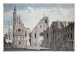Buy Facades of the Churches of St. Genevieve and St. Etienne Du Mont, Paris, C.1800 at AllPosters.com