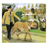 Who's Who at the Zoo: Rabiu, the Dog-Like Cat Giclee Print