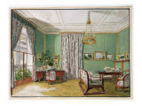 Buy A Lady at Her Writing Desk in a Biedermeier Sitting Room, C.1821 at AllPosters.com