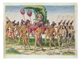 A Bride Is Carried to the Chief, from 'Brevis Narratio..', Engraved by Theodore De Bry