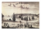 Buy View of the Harbour and Town of Galle, Published in Amsterdam 1676 at AllPosters.com