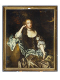 Portrait of a Lady with Her Pet Lamb at Her Side