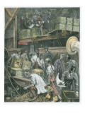 Buy Breaking Bulk on Board a Tea Ship in the London Docks at AllPosters.com