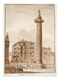 Trajan's Column, Surrounded with a Fence by Pius Vii, 1833