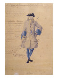 Study of the Uniform of a Marine Stationed at Le Havre, 1718