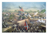 The Fall of Petersburg to the Union Army, 2nd April 1965, Engraved by Kurz and Allison, 1893